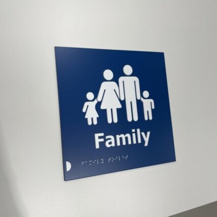 Family Toilet Braille Sign