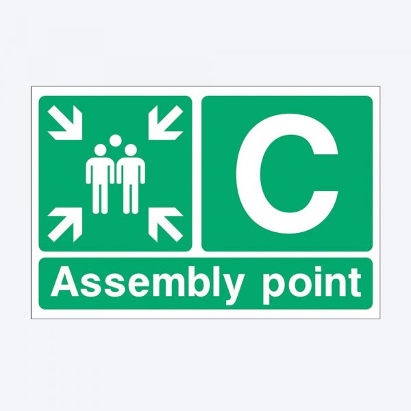 Fire Assembly Point C Sign - 400mm x 300mm