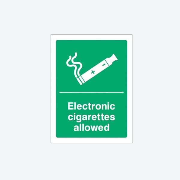 Electronic Cigarettes Allowed Sign