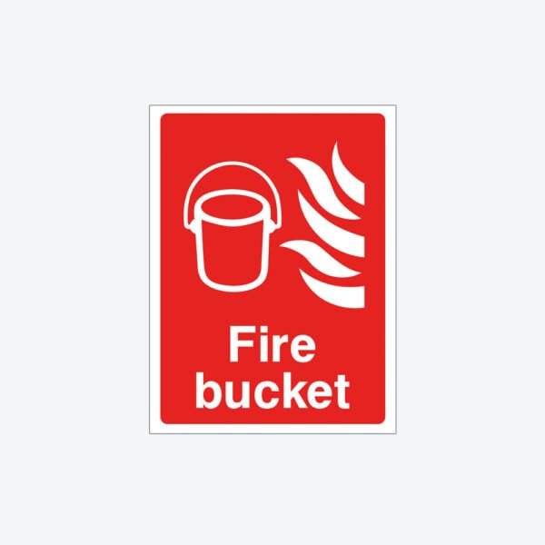 Fire Equipment Emergency Fire Bucket Sign - 300mm x 400mm