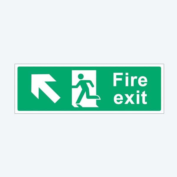 Fire Exit Left Up Sign