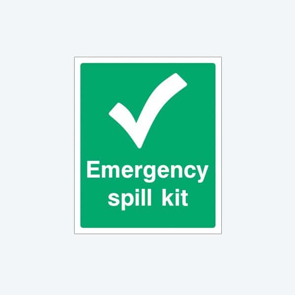 First Aid Emergency Spill Kit Sign