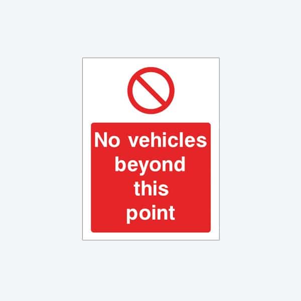 No Vehicles Sign