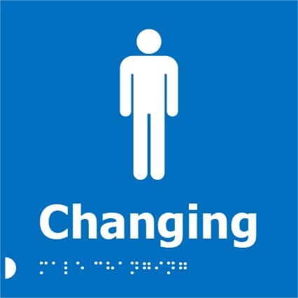 Braille Male Changing Room Sign