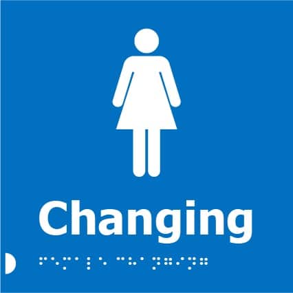 Braille Female Changing Room Sign