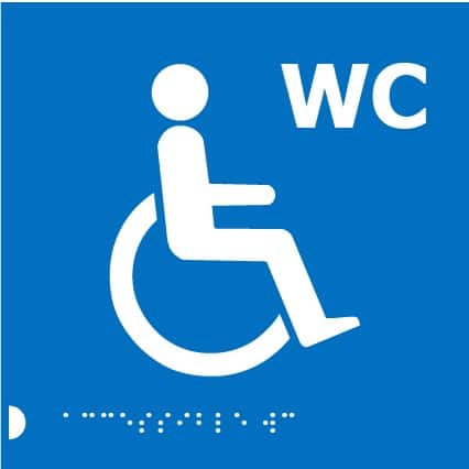 Braille Disabled WC Sign