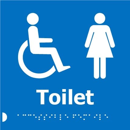 Braille Disabled Female Toilet Sign
