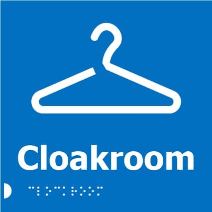 Braille Cloakroom Sign