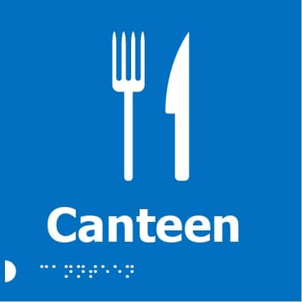 Braille Canteen Sign