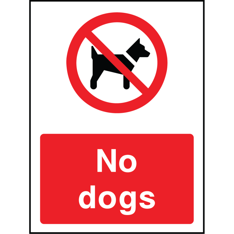 No Dogs Allowed – Prohibition Sign – Safety Notice