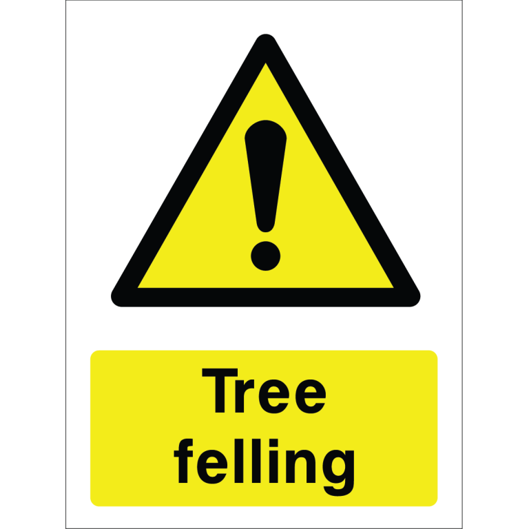 Tree Felling Warning Sign – Caution for Falling Trees