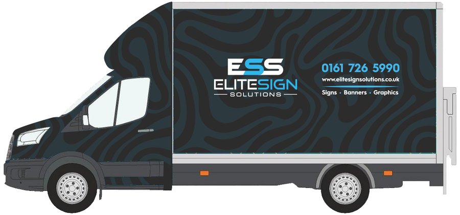 Ford Transit Luton van with a full colour-change wrap by Elite Sign Solutions
