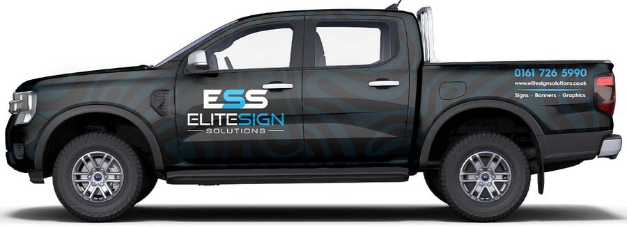 Ford Ranger double cab pickup with a full colour-change wrap by Elite Sign Solutions